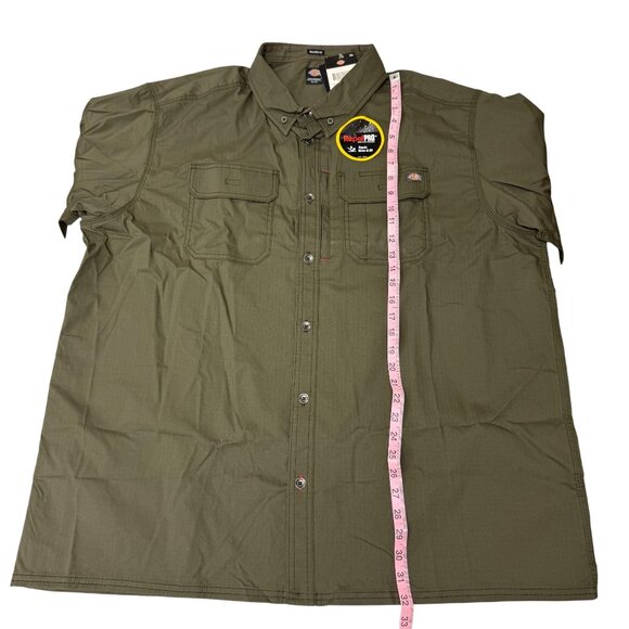 Dickies Mens 2XL Ranger Ripstop Workshirt Relaxed Fit DuraTech RepelPRO Olive - Picture 8 of 9